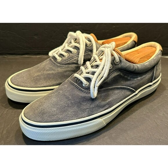 Sperry  Striper II CVO Blue Salt Washed Boat Sneaker Men's Size 10 - Picture 1 of 10
